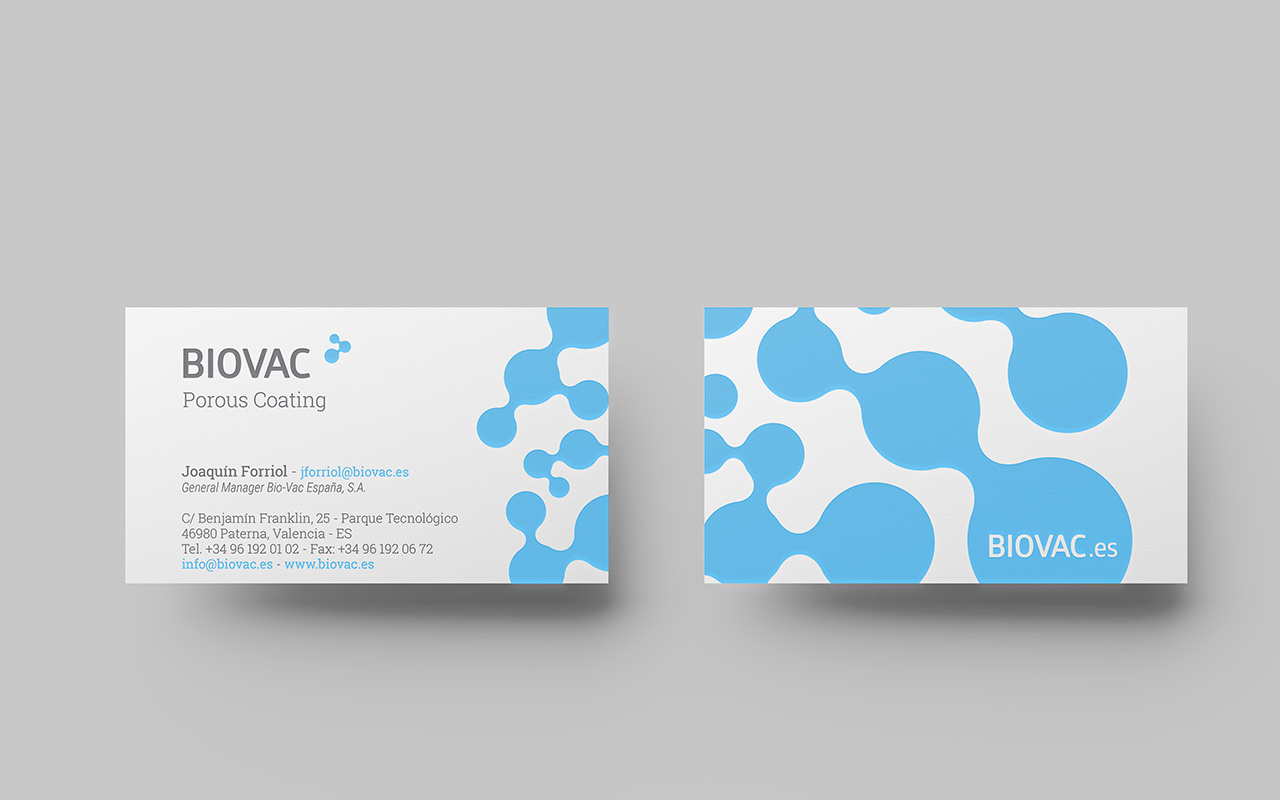 Biovac's new image corporate cards